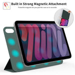 New Case Fit For Ipad Mini 6 Ipad Mini 6Th Generation Case 2021 Magnetic Smart Folio Case Slim Light Weight Protective Shell Stand Support Touch Id Aut