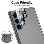 3Pack Camera Lens Protector Compatible With Samsung Galaxy S22 Ultra Lesanm Camera Lens Cover Film Tempered Glass Case Friendly No Bubble Hd Clear Camera Lens Screen Protector