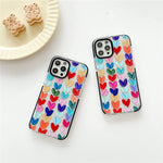 Color Mix Drawing Loving Heart Clear Case For Apple Iphone 12 Pro Max Mobile Phone Basic Cases Shockproof Sides Protect Cover For Iphone 12Promax