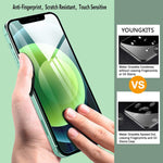 Youngkits 2 Pack Screen Protector Compatible For Iphone 12 6 1 Inch 2 Pack Camera Lens Protector Case Friendly Tempered Glass Film 9H Hardness Hd