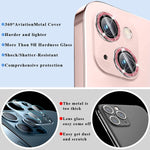Jolojo Bling Camera Lens Protector Compatible For Iphone 135 4 13 Mini6 1 Ultra Thin Clear Tempered Glass Anti Scratchshatter Water Fog Proof Metal Cover Protection Pink Diamondset Of 2