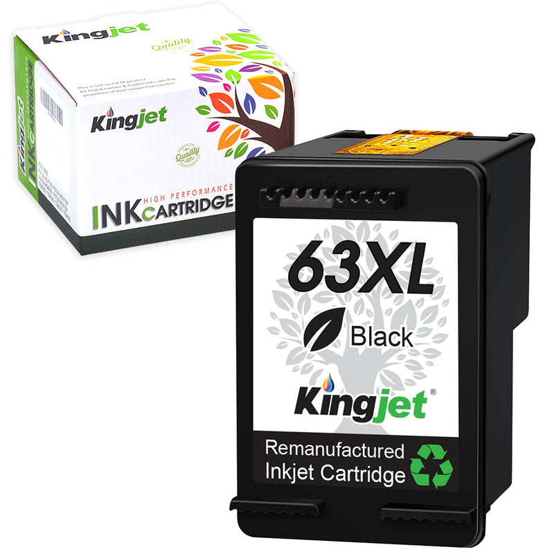 Ink Cartridge Replacement For Hp 63Xl For Envy 4516 4520 4522 4525 Officejet 4650 3830 3831 4655 Deskjet 2130 2132 1112 3630 3633 Series Printers 1 Black
