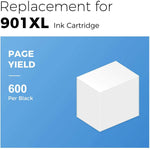 Ink Cartridge Replacement For Hp 901 901Xl 901 Xl Work With Officejet J4680 J4580 J4550 J4540 J4500 4500 J4660 J4680C G510A 1 Black 1 Tri Color
