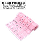 Silicone Keyboard Cover For Dell 2020 2019 Inspiron 13 5390 5391 7390 7391 13 3 For Dell 14 5000 5490 5493 5498 7490 14 For Dell 13 5390 5391 5490 For Dell 2020 13 14 5000 7000 Light Pink