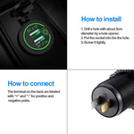 Dual Usb Charger Socket 2 1A 2 1A Waterproof 12V 24V Dual Usb Fast Charger Socket Power Outlet With Touch Switch For Car Marine Boat Golf Cart Motorcycle Truck And More4 2A Green