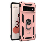 Coveron Ring Designed For Google Pixel 6 Phone Case Rugged Cover Magnetic Mount Compatible Rose Gold