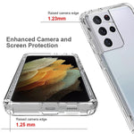 Crystal Clear Cover Designed For Samsung Galaxy S21 Ultra 5G 2In1 Protective Dual Layer Hard Pc Tpu Heavy Duty Shockproof Protection Case 4 Corner Anti Fall Non Slip Soft Flexible Shell Bumper 6 8