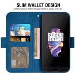 New For Oneplus 5 Wallet Case And Tempered Glass Screen Protec
