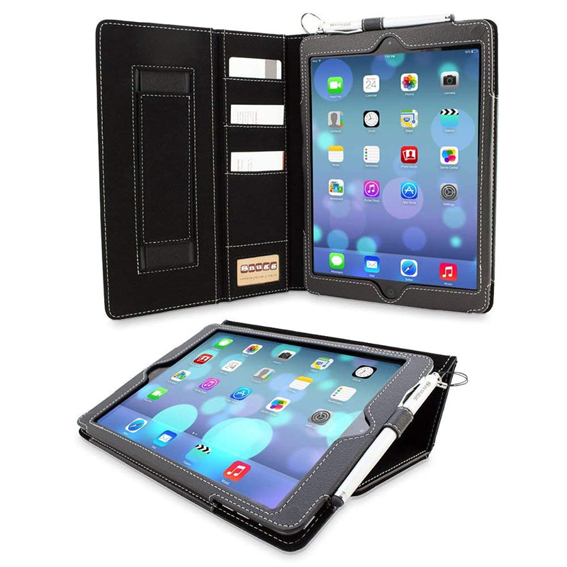 Ipad 9 7 2018 2017 Ipad Air Executive Case Black Leather Smart Case Cover Apple Ipad Air And New Ipad 2017 9 7 Protective Flip Stand Cover With Pocket And Card Slots
