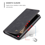 Ueebai Wallet Case For Samsung Galaxy S21 Fe 5G Premium Pu Leather Case Vintage Matte Wallet Flip Cover Card Slots Magnetic Closure Stand Function Folio Shockproof Full Protection Black