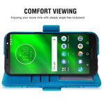 New For Moto G6 Plus Wallet Case And Tempered Glass Screen Pro