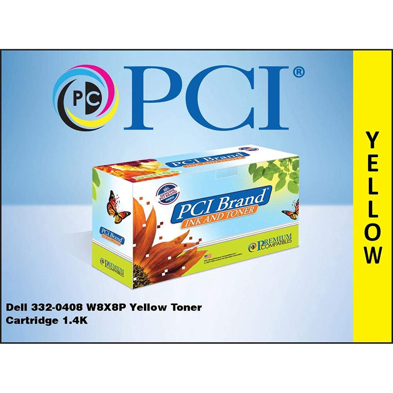 Pci Brand Compatible Toner Cartridge Replacement For Dell C1760 Yellow Toner Cartridge 332 0408 Wm2Jc W8X8P 1 4K Yield