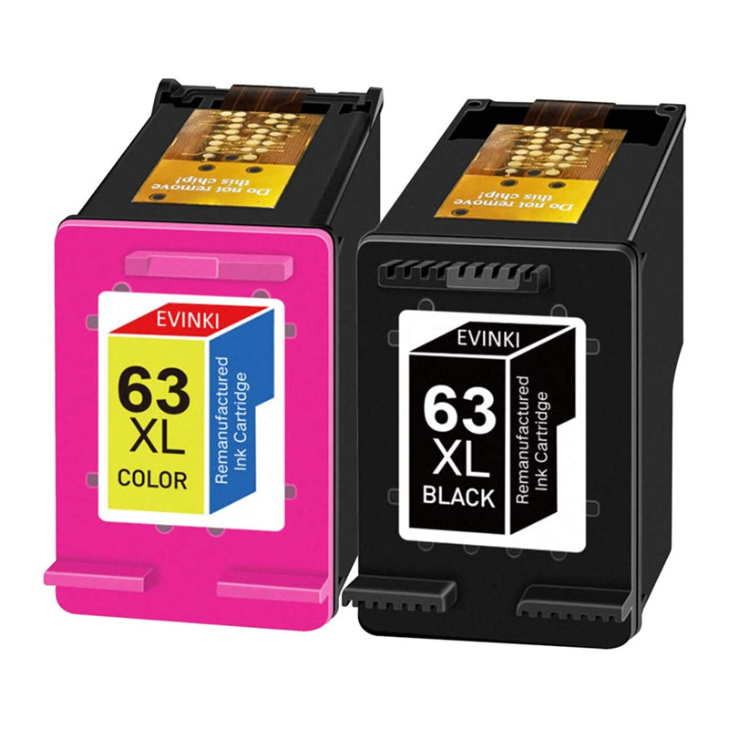 63Xl Ink Cartridges For Hp Ink 63 63Xl Ink Catridges Compatible With Hp Printer Officejet 3830 4650 5255 Envy 4520 4512 4516 Deskjet 1112 3630 3634 3632 Black