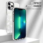 Fitunta For Iphone 13 Pro Max Butterfly Case With Screen Protector Cute White Butterfly Animal Print Design Shockproof Protective Case For Iphone 13 Pro Max 6 7 Inch Clear Butterfly