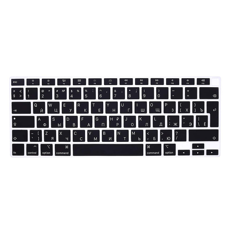 Ultra Thin Russian Language Silicone Keyboard Cover Skin For Macbook Air 13 Inch 2020 With Touch Id Modle A2179 And A2337 M1 Chip Uk Eu Layout Keyboard Accessories Protector