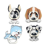 4 Pcs Phone Ring Holder Stand Cute Animal Dogs Ring Stand Mount 360 Rotation Finger Ring Grip Kickstand For Cellphones And Tablets Dogs Ring