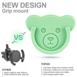 Socket Car Mount For Phone Holder Cute Bear Style Silicone Grip Stand With Phone Line Clasp For Collapsible Socket User Used On Dashboard Home Office Kitchen Desk Wall Color 3 Pack