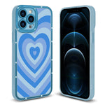 Ook Soft Case For Iphone 12 Pro Max All Round Shock Absorption Protection Flexible Tpu Cover With Heart Design Anti Scratch Slim Iphone 12 Pro Max Case For Women Girls Blue