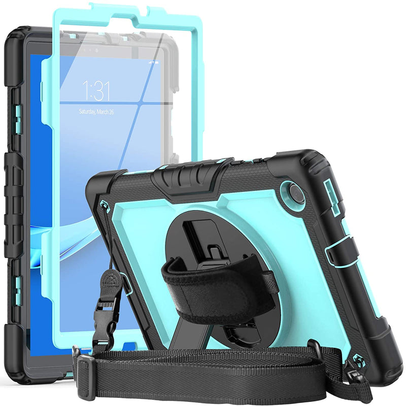 Case For Lenovo Tab M10 Plus 10 3 Inch 2020 Lenovo M10 Case With Screen Protector 3 Layer Shockproof Rugged Durable Rubber Protective Case W Shoulder Strap For Lenovo Tb X606F Tb X606X