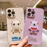 Kerzzil Cute Compatible With Iphone 13 Pro Max Case 6 7 Inch 3D Cartoon Little Monster Cases Soft Silicone Funny Shockproof Cover Backanti Fall Cameras Protection For Kids Girlswhite