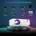 WiFi Mini Portable Bluetooth Projector 8000Lumen Support 1080P Home Video Projector