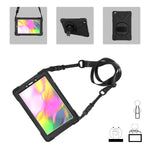 New Procase Galaxy Tab A 8 0 2019 T290 T295 Black Rugged Heavy Duty Case Bundle With 2 Pack Tempered Glass Screen Protectors