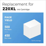Ink Cartridge Replacement For Epson 220 220Xl Work With Workforce Wf 2630 Wf 2650 Wf 2660 Wf 2760 Wf 2750 Xp 320 Xp 420 Black Cyan Magenta Yellow 10 Pack