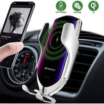 Smart Sensor Wireless Car Charger Mount New Model R2 10W Qi Fast Charging For Samsung Android Iphone Etc Silver R2