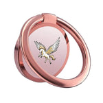 Cell Phone Ring Holder Stand Metal Phone Grip Finger Ring Kickstand 360 Rotation Unicorn Metal Ring Grip For All Smartphones And Tablets Rose Gold