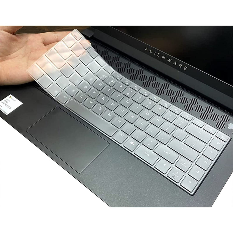 Clear Tpu Keyboard Cover Skin Compatible With 2021 Dell Alienware M15 R5 Ryzen Edition Dell Alienware M15 R6 15 6 Inch Dell Alienware X15 R1 15 6 Dell Alienware X17 R1 17 3 Gaming Laptop