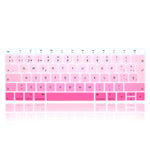 Foreign Language Silicone Keyboard Cover Skin For Macbook Air 13 With Retina Display And Touch Id 2020 2019 2018 Model A1932 Keyboard Protector Skin Eu Esp Versions Gradient Pink
