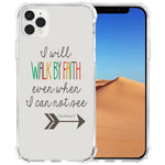 Case For Iphone 11 Pro Max Soft Tpu Cover Clear Heavy Duty Protection Compatible For Iphone 11 Pro Max Christian Sayings Bible Verse I Will Walk By Faith Even When I Can Not See 2 Corinthians 5 7