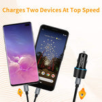 Fast Usb C Car Charger Compatible With Samsung Galaxy Note 20 10 9 S22 S21 S20 S10 S9 S8 Google Pixel 5 4A 4 3Xl 3 3A Power Delivery Quick Charge 3 0Fast Charging Cord 3 3Ft 2 Pack Included