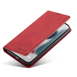 Erea Wallet Case Compatible With Iphone 13 Pro Max Forwenw Retro Notebook Style Pu Leather Folio Flip Cover Card Holder Protective Phone Case For Iphone 13 Pro Max Red