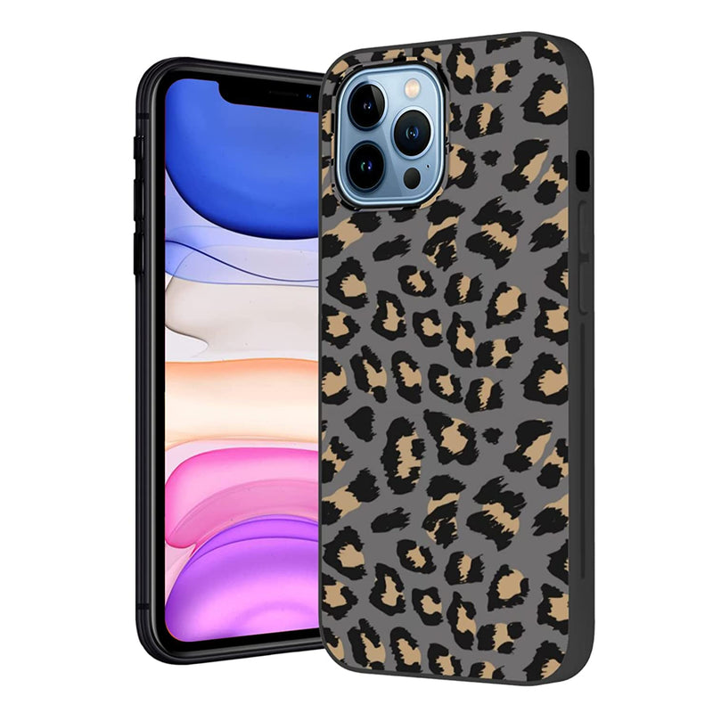 Compatible For Iphone 13 Pro Max Case Fashion Luxury Wild Leopard Design For Woman Soft Shockproof Stylish Protective Cover For Iphone 13 Pro Max 6 7Inch 2021Black Gray Leopard Cheetah