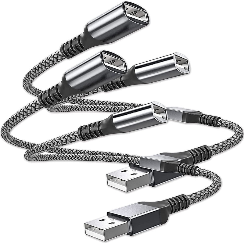 New Usb Splitter Y Cable 1 Ft 2 Pack Usb A Male To Usb A Female Cable