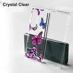 Butterflies Samsung Galaxy Z Fold 3 Case Clear For Women Girls Durable Pc Back Bumper Slim Scratch Resistance Shockproof Protective Transparent Phone Case For Samsung Galaxy Z Fold 3 5G 6 7 Inch 2021
