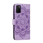 Lemaxelers Samsung Galaxy A03S Case Flip Premium Wallet Phone Case Pu Leather Mandala Embossed Shockproof Cover With Kickstand Card Holder Cover For Samsung Galaxy A03S Mandala Light Purple Ld