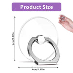Cell Phone Ring Holder Stand Transparent Cell Phone Ring Holder 360 Degree Rotation And 180 Flip Finger Ring Holder Kickstand For Most Of Smartphones Tablet And Phone Case3 Pcs Round
