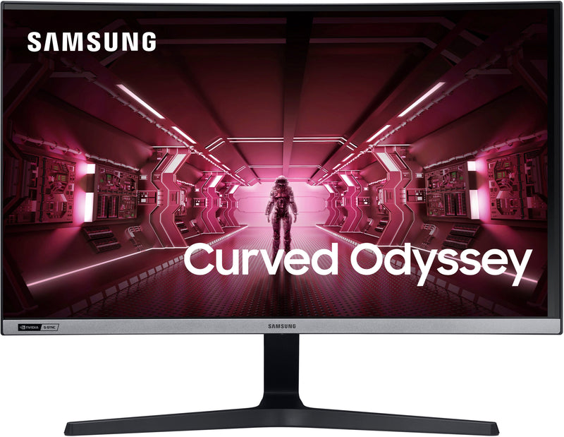 Samsung 27 Odyssey Gaming Crg5 Series Led Curved 240Hz Fhd Monitor With G Sync Compatibility Dark Blue Gray