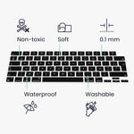 Keyboard Cover Compatible With Apple Macbook Pro 16 2021 Azerty France Belgium Layout Keyboard Cover Silicone Skin Black