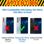 Case For Samsung Galaxy S21 Ultra 5G Shockproof 2In1 Hybrid Slim Clear Hard Pc Back Cover Soft Tpu Dual Layer Protective Cases With Retro Tape Design For Samsung S21 Ultra 6 8 Inch