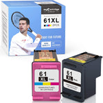 Ink Cartridge Replacement For Hp 61Xl 61 Xl 61 Black Color Use With Hp Envy 5530 Officejet 4630 Deskjet 2540 Printer 2 Pack