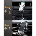 Solid Cup Holder Phone Mount For Car Universal Height Adjustable Non Shaking Truck Suv Rvs Phone Holder Easy Install Handsfree Cell Phone Cup Holder For All Iphone Samsung Google Pixel Lg Etc