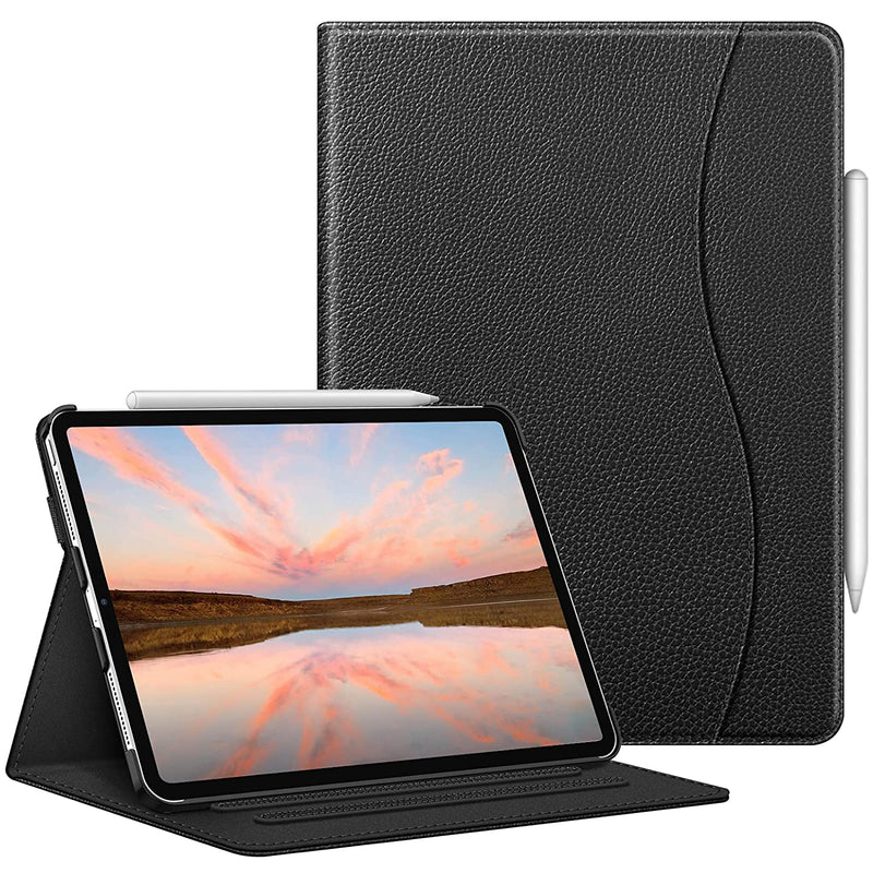 Case For Ipad Pro 11 Inch 3Rd Generation 2021 Multiple Angle Viewing Folio Stand Cover With Pencil Holder Pocket Also Fit Ipad Pro 11 2Nd Gen 2020 1St Gen 2018 Black