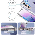 New Clear Glitter Case For Samsung Galaxy S21 Girls Women Bling Sparkle Sh