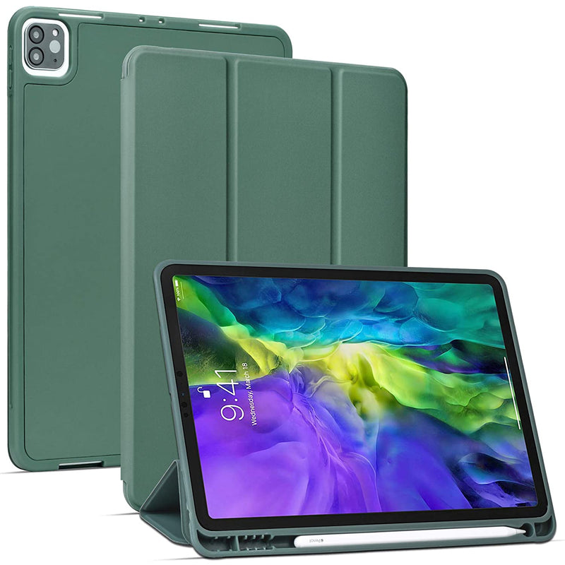 New For Ipad Pro 11 2020 Case Ipad Pro 11 2018 Case Auto Wake Sleep Feature Standing Cover Green