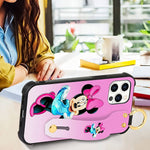 Cuwana Cartoon Case For Iphone 12 Pro Max Case 6 7 Inch Cute Minnie Cartoon Character Design With Lanyard Wrist Strap Band Holder Shockproof Protection Bumper Kickstand Cover For Iphone 12 Pro Max