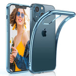 Lohasic For Iphone 13 Case 6 1 Inch Slim Fit Clear Soft Flexible Tpu Cover With Luxury Metal Edge Shockproof Bumper Full Body Protective Men Women Phone Cases For Iphone 13 Clear 6 1 2021 Blue