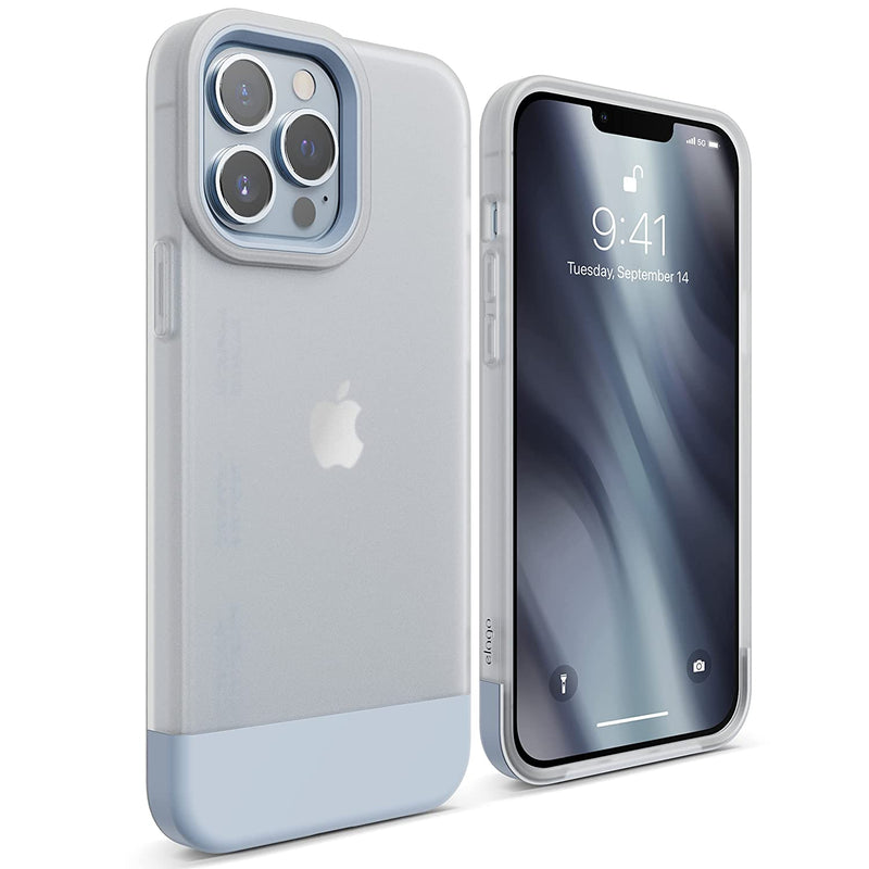 Elago Glide Armor Case Designed For Iphone 13 Pro Max Case Drop Protection Shockproof Protective Tpu Cover Upgraded Shockproof Mix And Match Parts Enhanced Camera Guard Frosted Clear Light Blue